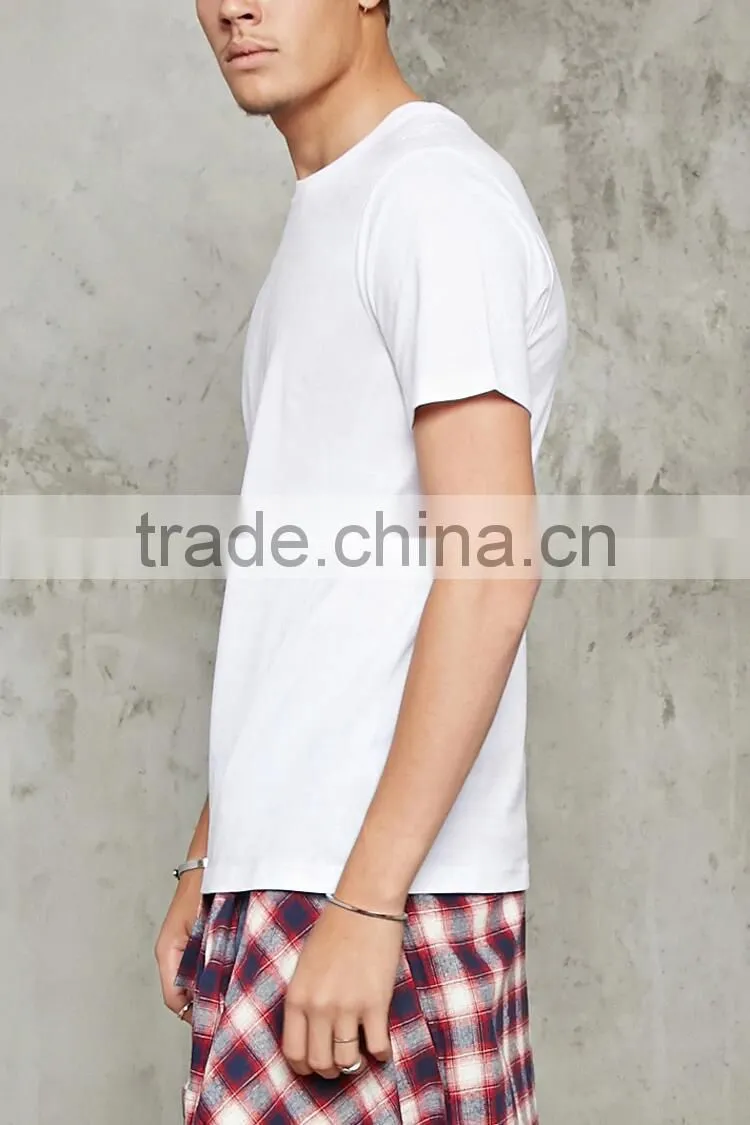 2017 Guangzhou Shandao OEM Summer 180g 60% Cotton 40% Polyester O-Neck Short Sleeve Slim Fit Men's T Shirts