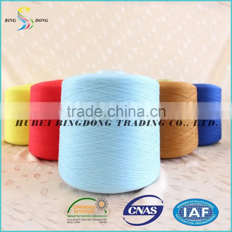 30s/2 30s/3 optical white 100% virgin polyester spun yarn
