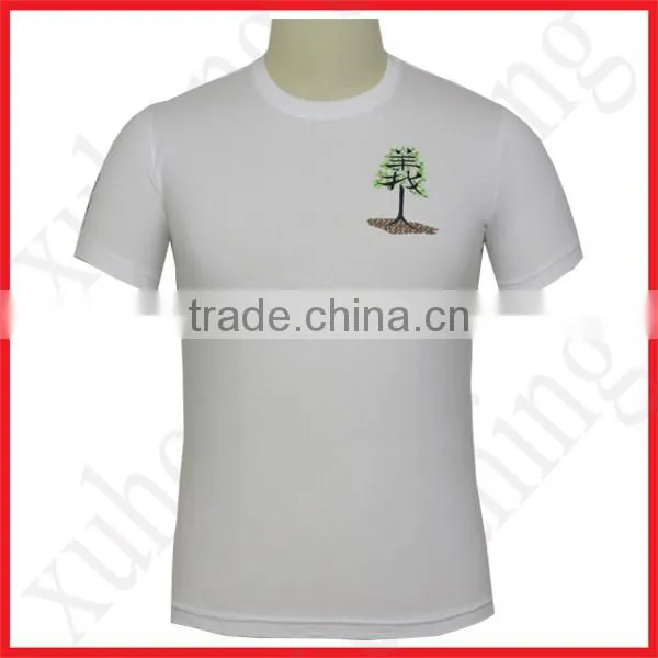 tshirts with logo rubber printing ring spun cotton