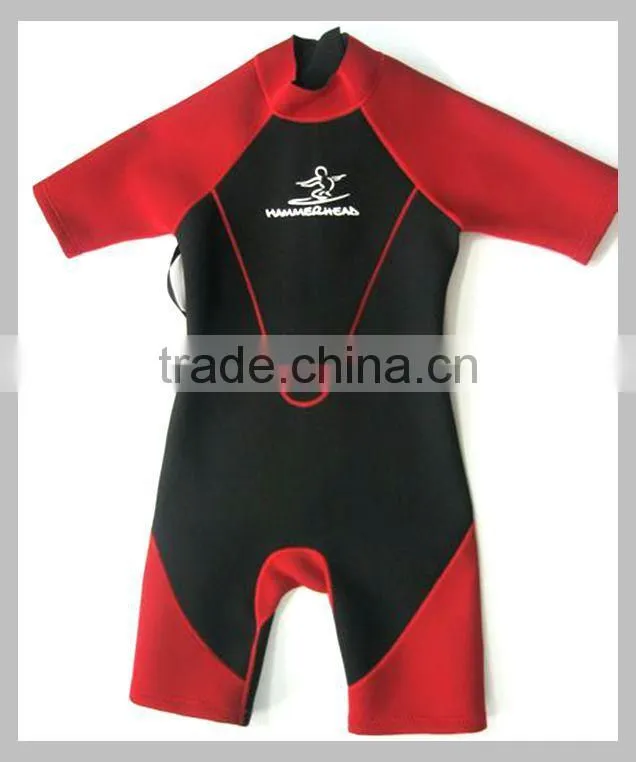 3mm Neoprene surf shorts for children ladies short sleeve suits