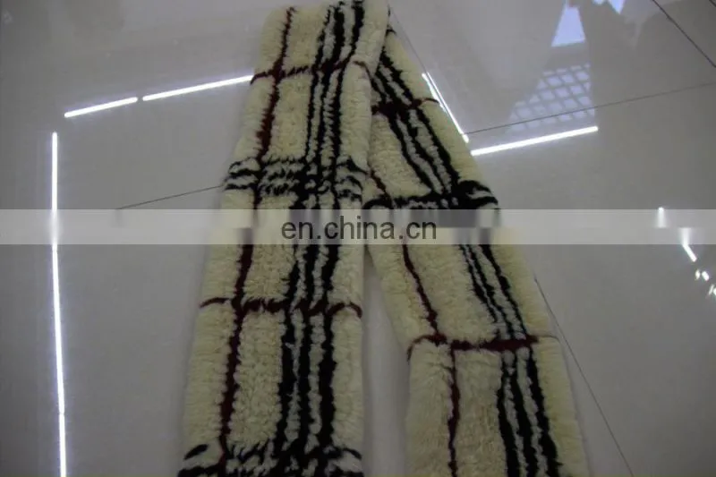 2017 Natural Rex Rabbit Fur Scarf Handsome rex rabbit fur scarf accept OEM real fur scarf