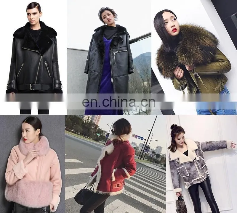 2016 Newest European Genuine Sheepskin Ladies Winter Coat Short Women Real Leather Coat