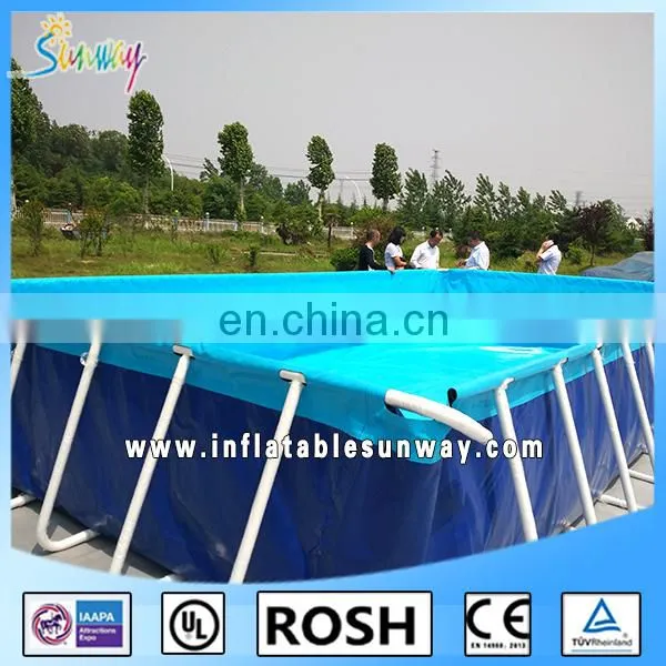 Hot sale and good summer family big portable pvc and steel swimming pool