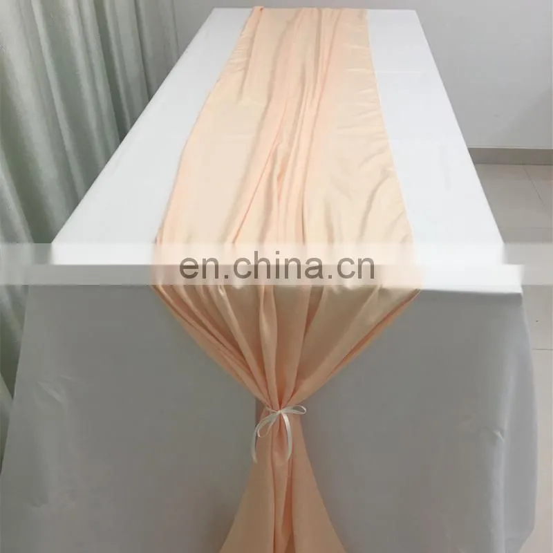 TR041#58 coral crepe de chine mexican table runner decoration