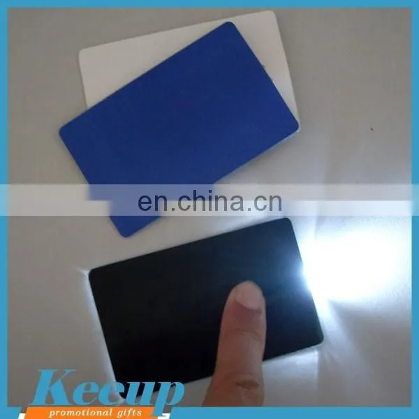 Hottest Advertising products Credit Card Style 2 LED Light/bulk ABS mini flashlight with logo print