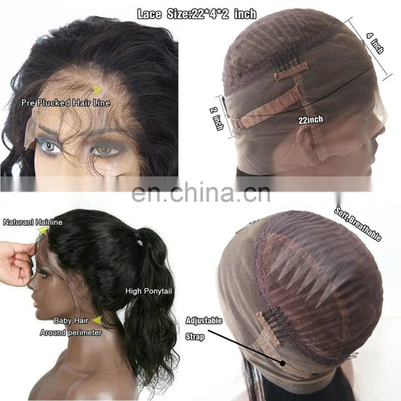 Top Grade Cheap Price Brazilian Virgin Human Hair Lace Front Wig