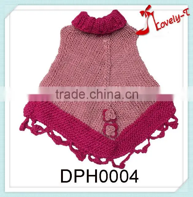 lovely woolen knit poncho sweater designs for ladies