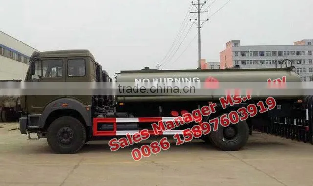 Baotou Beiben Petrol Tanker Truck 20000Liters Fuel Tank Vehicle For Sales