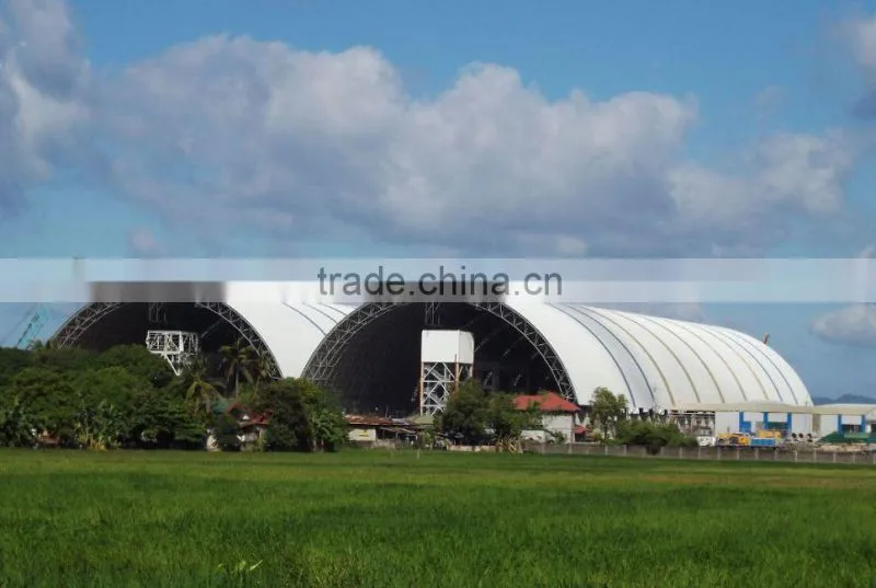 Prefabricated steel roof frame coal shed