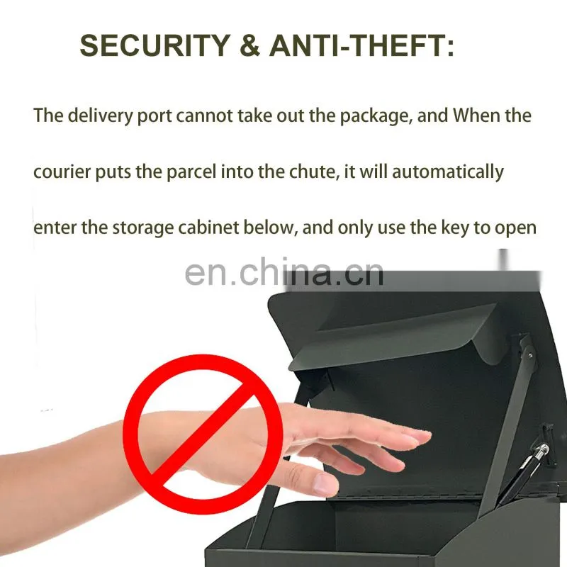 Wall Mount Locking Drop Box Steel Mailbox Anti-theft Design