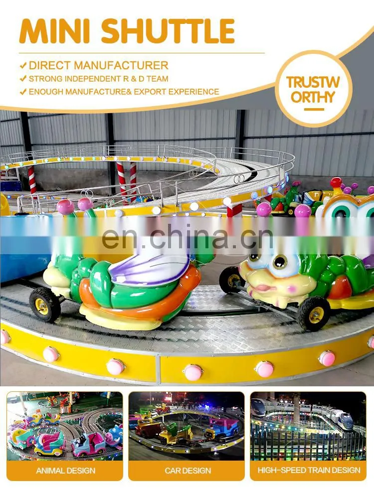 Outdoor amusement park ride kids game mini shuttle