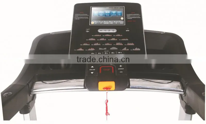 2015 Fitness Commercial Running Machine motorized treadmill TM2255D-B with 10" TFT Touch Screen
