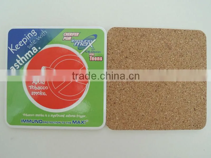 heat-resistant cork backed placemats and coasters, coasters 4 pcs / set in bulk