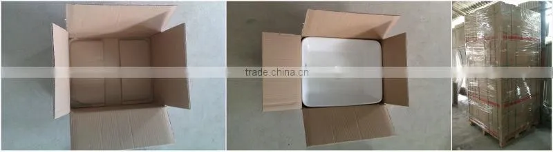 bathroom sanitary ware square wood cabinet art ceramic basin