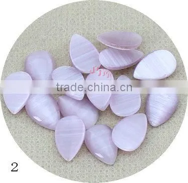 6mm*8mm Water drop shape Cat's Eye Stone mixed color wholesale