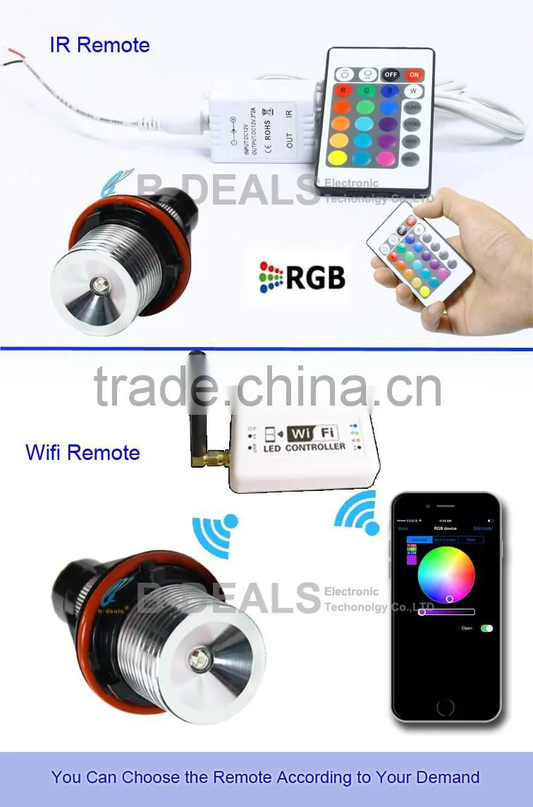 wifi control angel eyes rgb led marker angel eye for bmw e65
