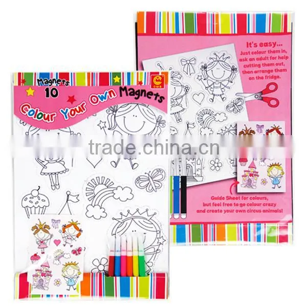 Hot Sale Coloring Custom Funny Educational Souvenir Kids Magnets for Fridge