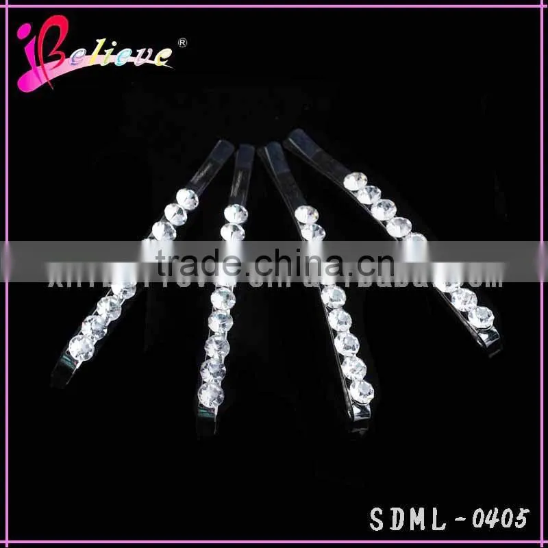 Charming hair jewelry hair pins with rhinestone crystal hair accessories for little girls