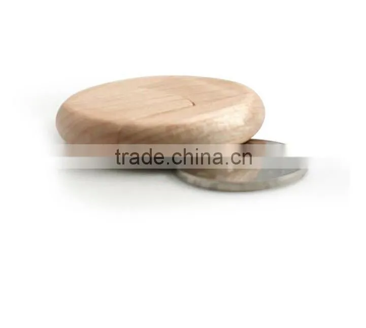 8GB Natural Wood Bamboo usb flash drive, swivel round coin 2.0 /3.0 bamboo usb