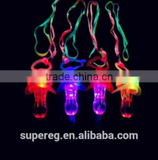 LED Flashing Pacifier Whistle Party Supplies Fun Toy Survival Tool Flash Glow Sticks Bar-up voice toy