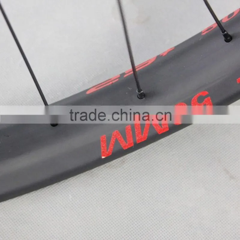 2016 ican 29+ carbon wheels 29 plus Carbon Fat MTB wheelset Rim 50mm Width Double Wall Hookless Tubeless Compatible