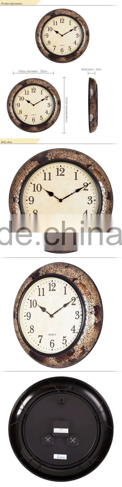 Decorative mosaic large modern design digital prayer time clock