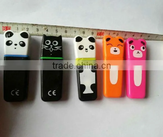 Perfect design 100''perfect quality Mini promotional panda gift highlighter marker pen