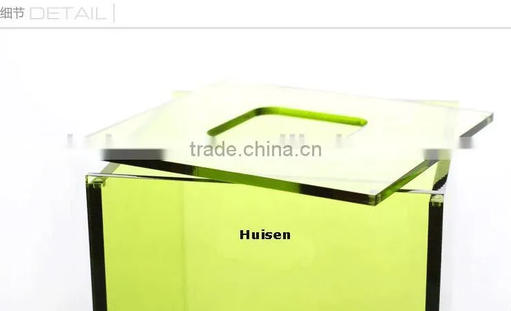 Clear acrylic restroom tissue roll box