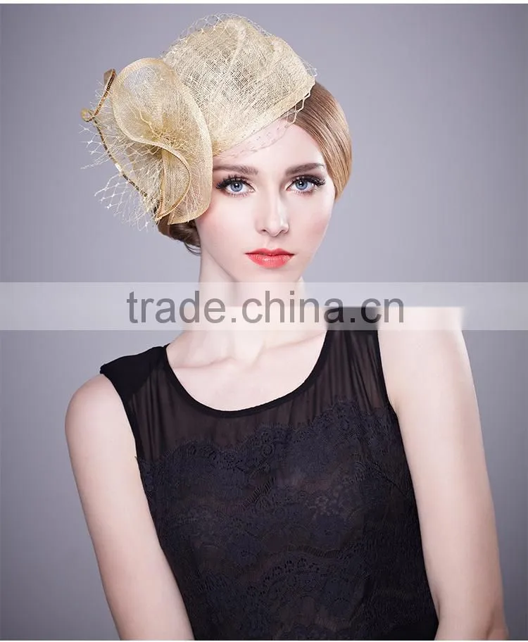 Hair Sinamay Fascinator Hats for Women Sinamay Church Hat