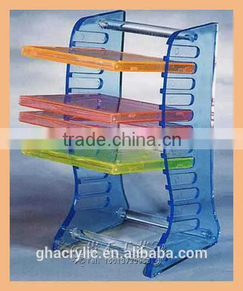 2015 Customized Size Decorate Leaf Acrylic tv shelf designs