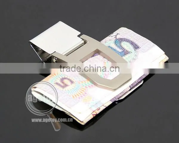 Engrave Hollow Zinc Alloy Pocket Slim Cash Clip Personalized Folding Stainless Steel Metal Money Clip Gift
