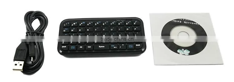 Ultra Slim Mini Wireless Bluetooth Keyboard for Blackberry Handheld Rechargeable 49-Key Wireless Keyboard for iPhone/iPad