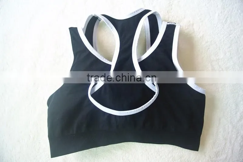 Shantou Factory Cheap Price Black Running Women Seamless Ladies Sports Bra