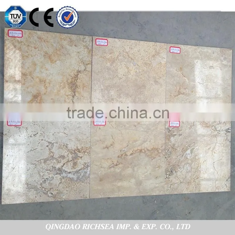 Polished yellow 60*60 travertine tiles
