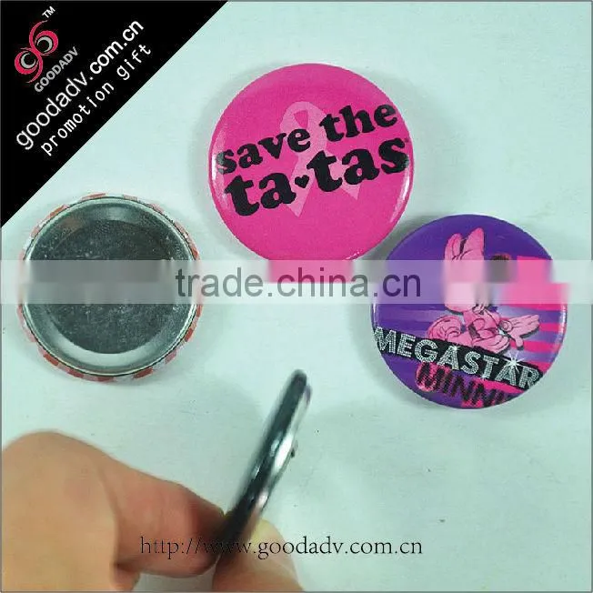 Guangzhou factory produce free stytle lovely blank button badges