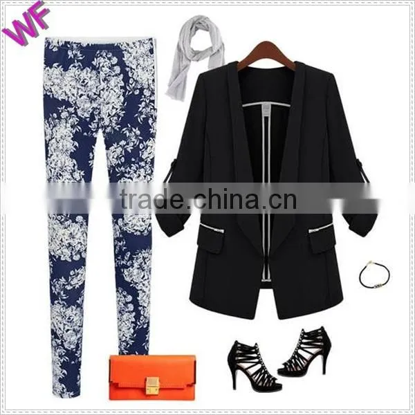 china wholesale alibaba roll up sleeve design ladies blazer