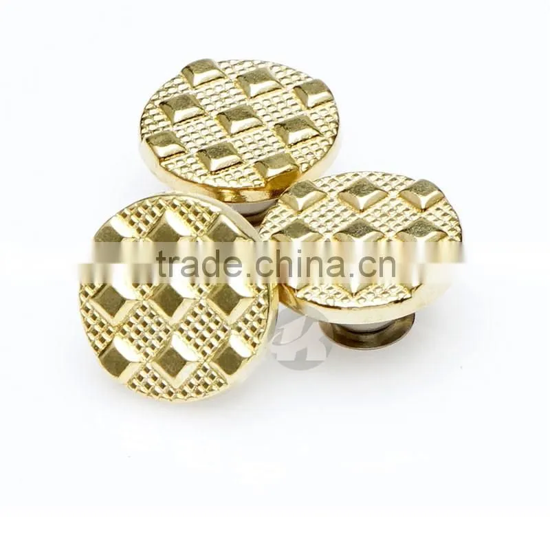 Fashion Embossed Logo Gold Jean Jacket Buttons
