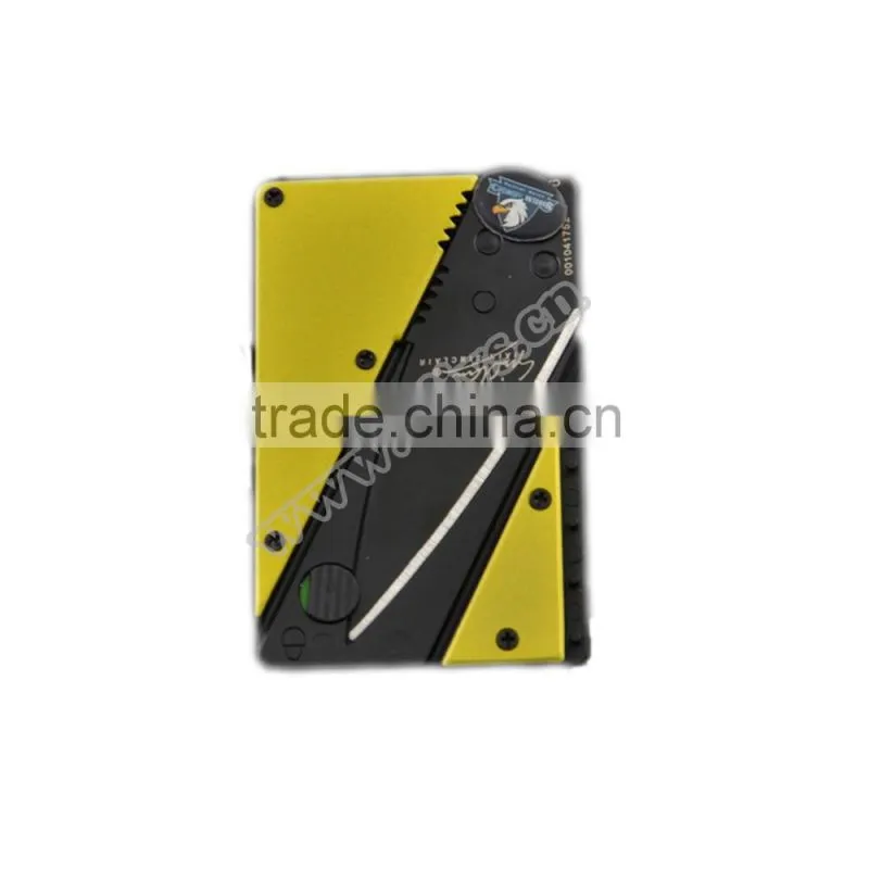 Stainless Steel credit card knife for camping equipment