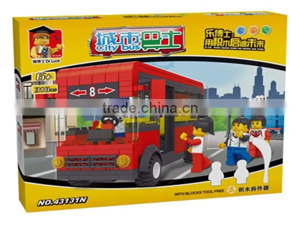 318PCS Kids Educational Assumble bus station toy