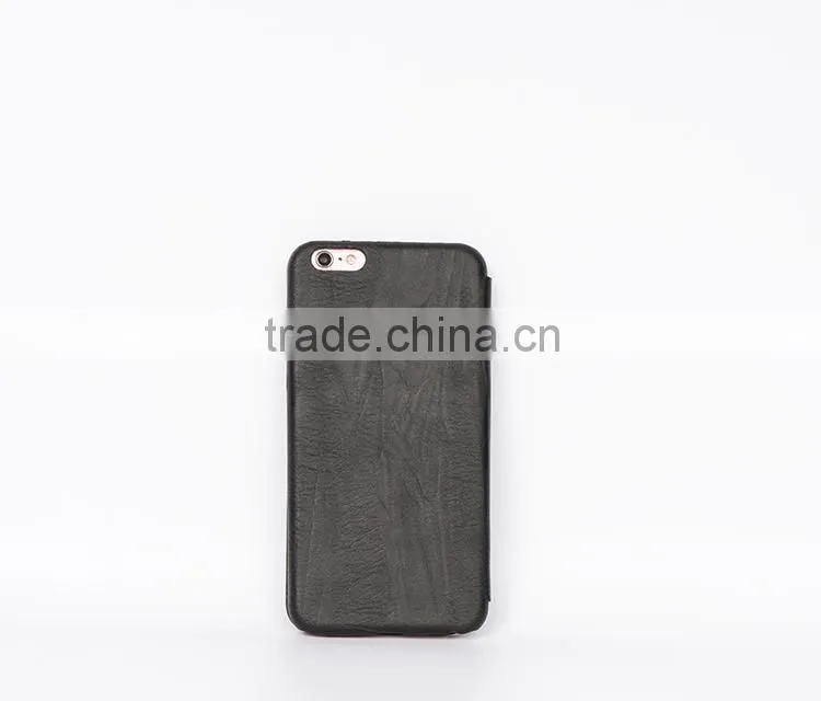 Slim leather cover for 6S with edge oil, oil case with logo