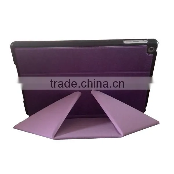Popular tablet case adjustable stand draw lines pattern pu leather 7.9 inch case for ipad air