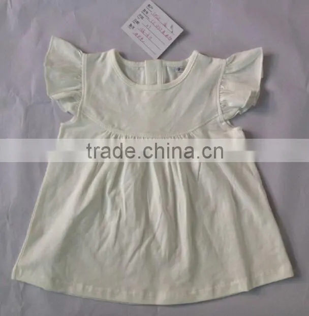 Unique Fun kids girls t shirt flutter sleeves t shirt kids wholesale