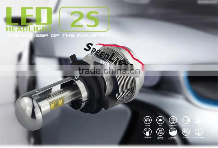 Speedlight High Power Upgrade Version 30W 3600LM 2S LED Headlight Bulb H4