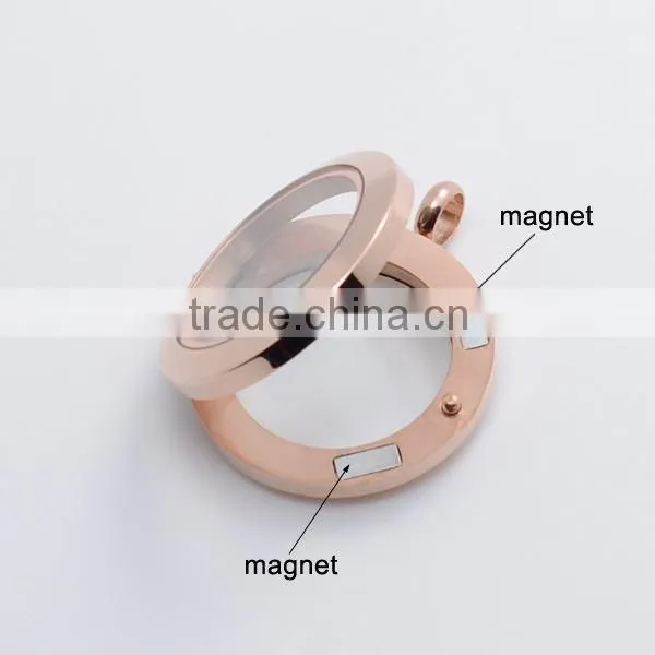 25mm round silver/gold/rose gold/black wholesale magnet jewelry floating charms glass lockets