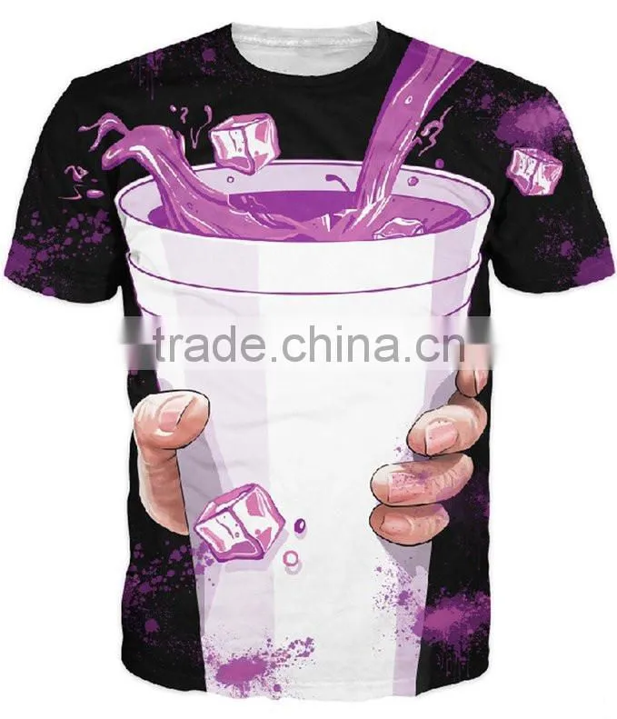 Wholesale custom logo 3d sublimation printed t-shirt,blank printing 3d t shirt from China