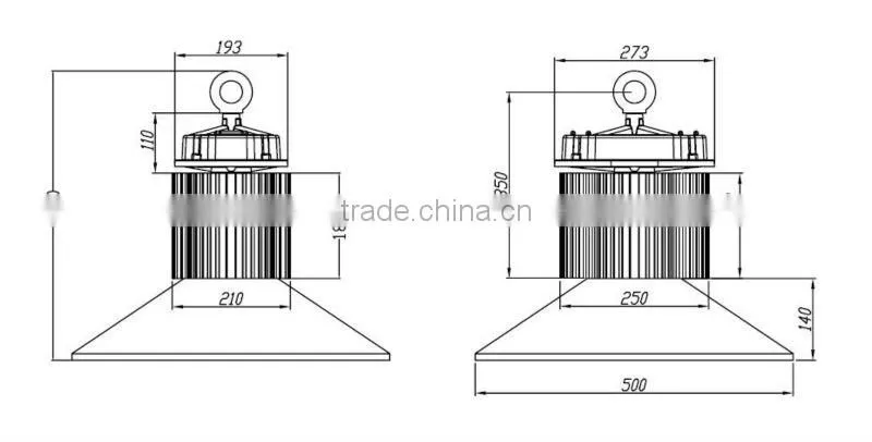 120W LED industry light, PMMA cover