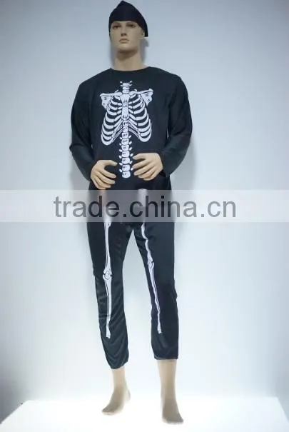 China wholesaler dropshipping skeleton adult man cosplay skull costume
