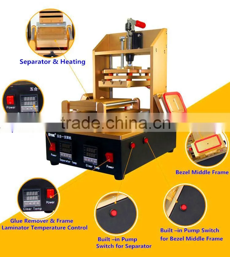 New Mobile Phone Repair Equipment For LCD Screen Separate +Frame Laminator Machine+Frame Separate+Remove Glue Machine
