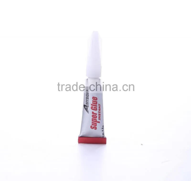 Jinyu hot sale factory price oem odm welcome 3 seconds quick dry aluminium tube packing super strong glue for rubber