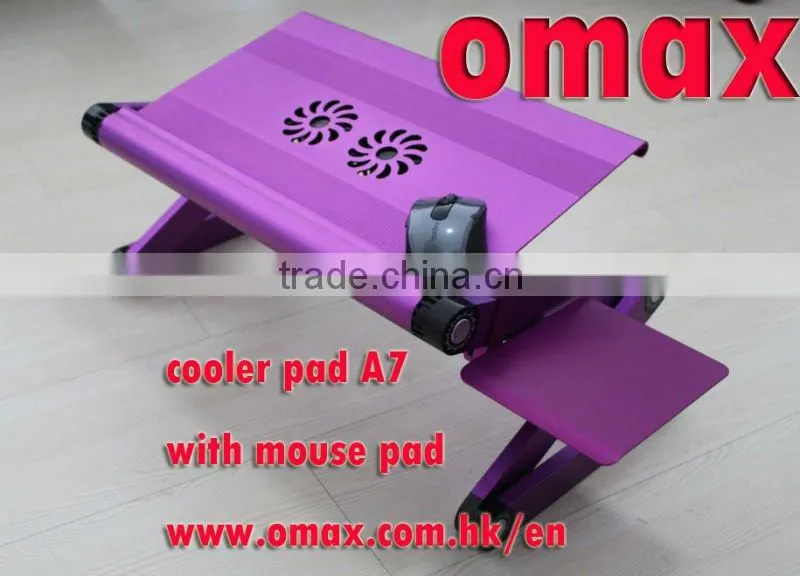 multifunction bed laptop desk with USB fan OMAX A7